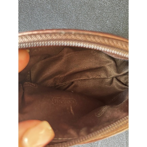 Coach Legacy Mahogany Brown Leather Cosmetic Coin Purse Vintage 90's-2000's - Picture 6 of 10